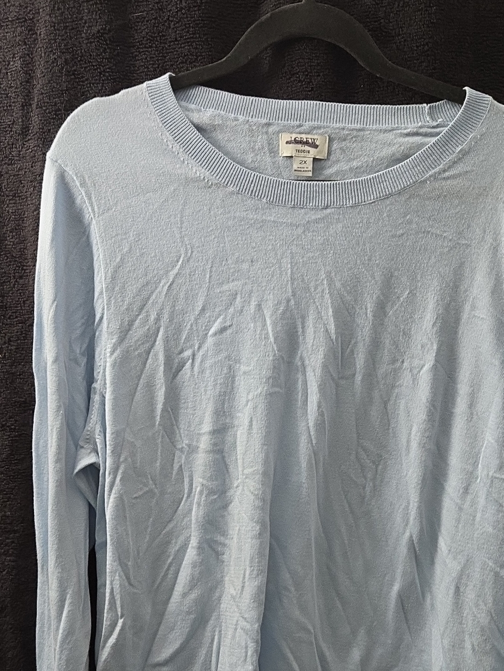 J. Crew Pale Blue Lightweight Crewneck Sweater